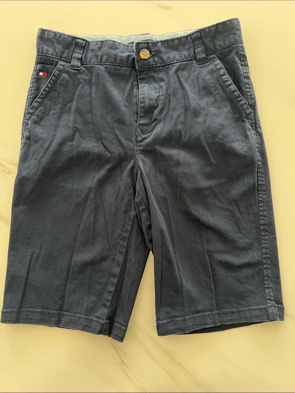 Tommy Hilfiger Kid’s Dark Navy Flat Front Chino Shorts